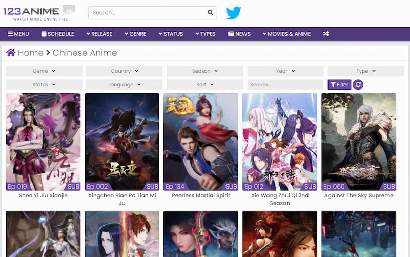 123anime homepage